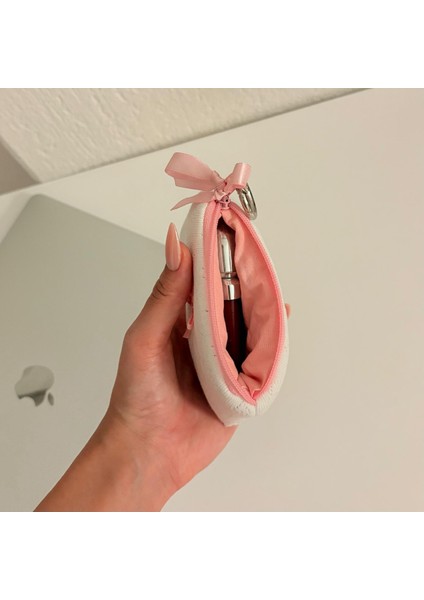 Mini Fiyonk Detaylı Cüzdan & Kartlık & Airpods Kılıfı & Anahtarlık