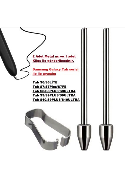 Samsung S Pen Kalem Ucu S6/s6 Lite/s7/s7 Fe/s8/s9/s9 FE/S10+/S10 ULTRA/S11 FE/PLUS/ULTRA(2ADET