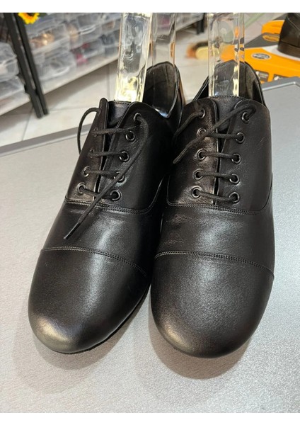 Siyah Gerçek Deri Yeni Kalıp Maskaratlı Çarıkmodel 1 cm Topuklu Erkek Tango Dans ve Salon Ayakkabısı modelleri