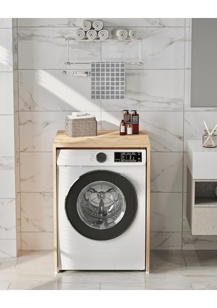 Çamaşır Makinesi Dolabı - Safir Meşe