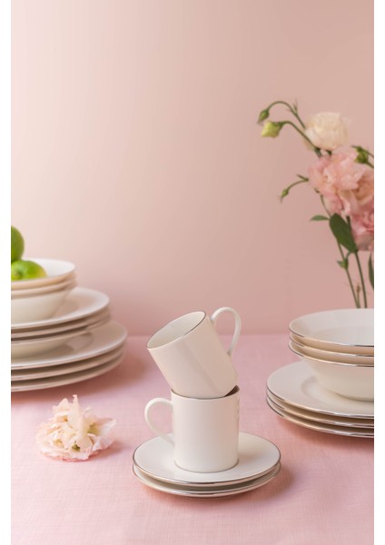 | Ceyda | Altın Kenarlı 12 Parça 6 Kişilik Porselen Kahve Fincan Takımı modelleri