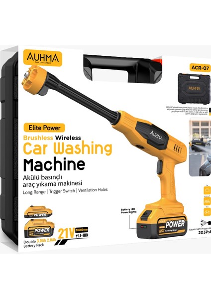 Çift Bataryalı Çantalı 25.000 Mah Auhma Şarjlı Bahçe Sulama Basınçlı Güçlü Araç Yıkama Makinesi fiyatları