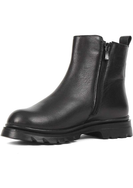 Kadın Siyah Fermuarlı Deri Bot modelleri