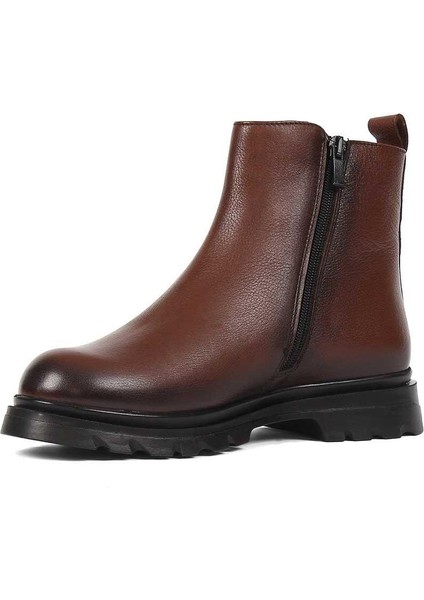 Kadın Taba Fermuarlı Deri Bot modelleri