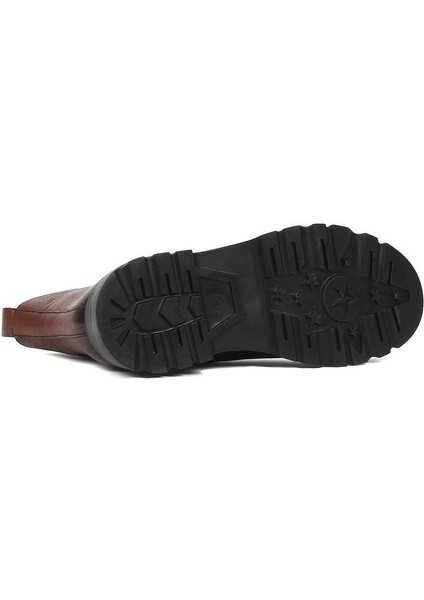 Kadın Taba Fermuarlı Deri Bot indirimleri