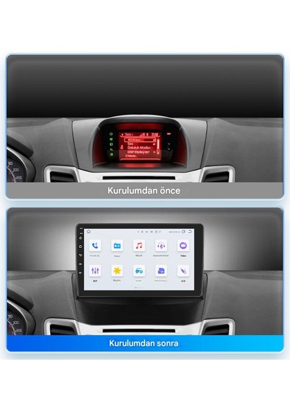 Ford Fiesta 2009-2017 Yıl Uyumlu 9 Inç 4 GB Ram 64 GB Hafıza Multimedya Carplay Navigasyon Kamera fiyatları