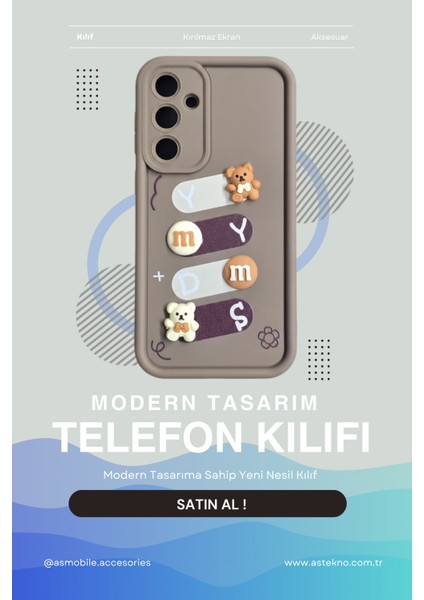 Samsung Galaxy A05S Uyumlu Kılıf Kahverengi Renk Ayıcık Figürlü 3D Kamera Korumalı Darbe Emici Yumuşak Silikon Kapak indirimleri