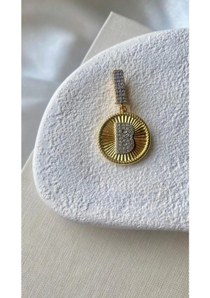 Altın Kaplama B Harf Kolye Ucu ve Ajda Charm