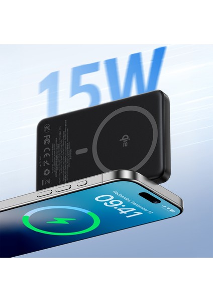 MP17 Armorgo M-Safe Özellikli 600D Aramid Fiber Qi2 Teknolojili Powerbank 15W 10000MAH Siyah fırsatları