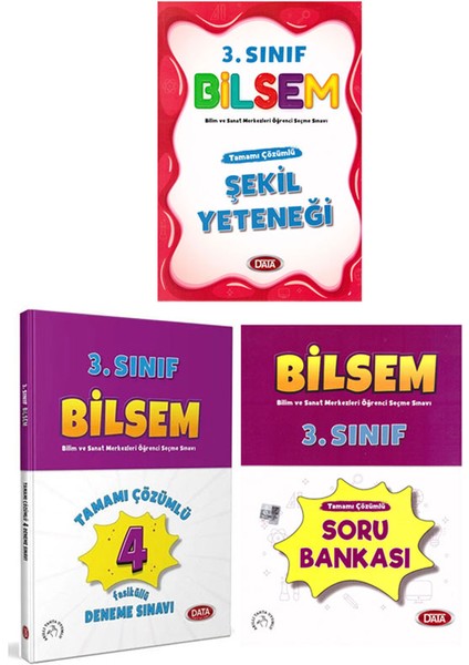 2026 Data 3.sınıf Bilsem Sınavına Hazırlık Soru Deneme ve Şekil Yeteneği Seti