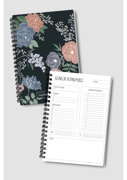 Günlük Planlayıcı A5 Defter, Notlar, Yapılacaklar, Esnek Karton Kapaklı, 100 Günlük, Beyaz Çizgili fırsatları