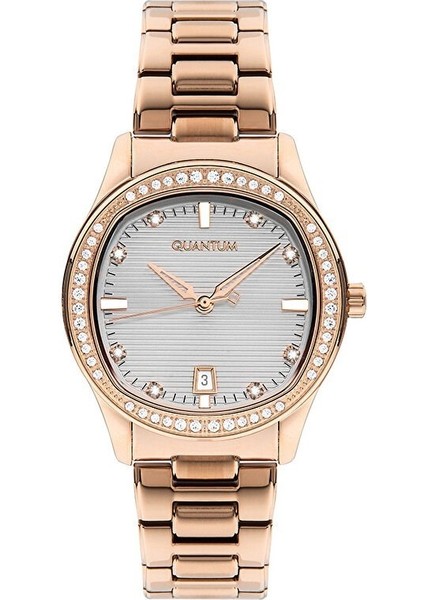 Kadın Taşlı Kareli Altın Renk Kol Saati + Bileklik Hediyeli modelleri