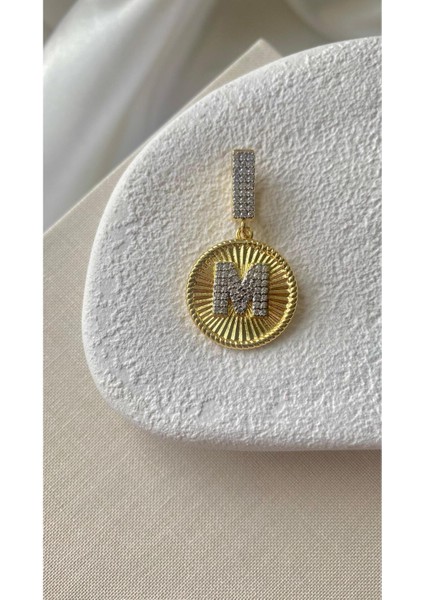 Altın Kaplama M Harf Kolye Ucu ve Ajda Charm