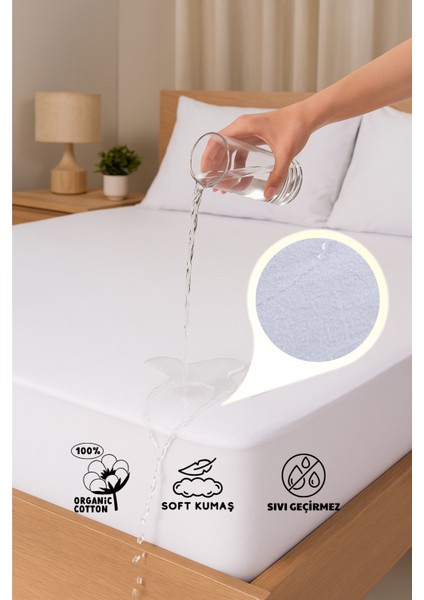 Pamukkale Fitted Su Sıvı Geçirmez %100 Pamuk Yatak Koruyucu Alez fiyatları