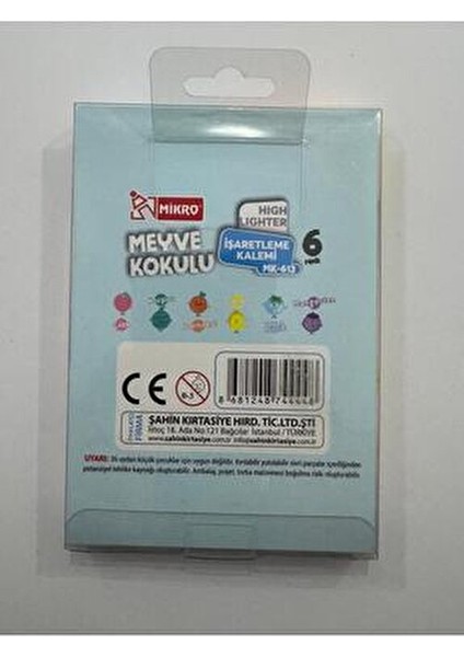 MK-612-12 Meyve Kokulu Fosforlu Kalem 6 Lı Renkli İşaretleme Kalemi Seti modelleri