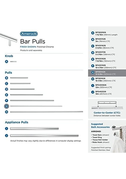 | Dolap Çekme | Cilalı Krom | 12-5/8 Inç (320 Mm) Merkezden Merkeze | Çubuk Çeker | 1 Paket | Çekmece Çekme | Çekmece Kolu | Kabin Donanımı fiyatları