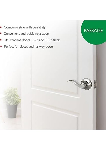 778993 Springdale 2 Yönlü Ayarlanabilir Geçiş Kapı Kolu Modern Ince Tasarımlı Koridor Dolabı Için Cilalı Krom