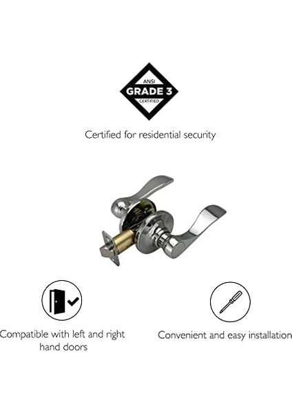 778993 Springdale 2 Yönlü Ayarlanabilir Geçiş Kapı Kolu Modern Ince Tasarımlı Koridor Dolabı Için Cilalı Krom modelleri