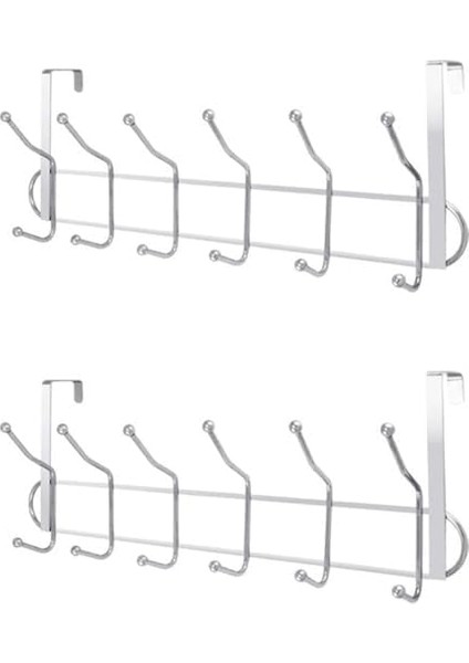 12&apos;li Kapı Arkası Metal Askı,amerikan Kapı Arkası Askılık,banyo,mutfak,yatak Odası Için Kapı Arkasına Takılan Krom Askı (1) fiyatları