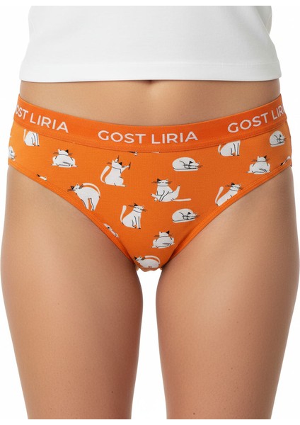 Gost Liria- Silver Cat Desenli Kadın Slip Külot modelleri