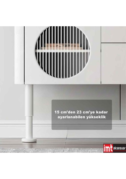 15*23 cm Ayarlanabilir (Beyaz) Destek Ayağı Mobilya Kanepe Baza Koltuk Dolap Ayağı