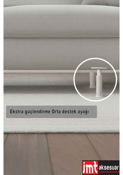 15*23 cm Ayarlanabilir (Beyaz) Destek Ayağı Mobilya Kanepe Baza Koltuk Dolap Ayağı