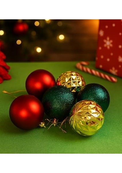 Yılbaşı Ağaç Süsü Top Seti – 6 Adet (Seri-3) fiyatları