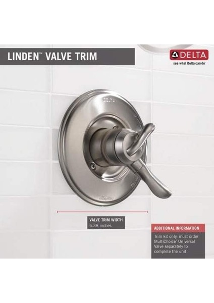 17 Serisi Çift Işlevli Duş Kolu Valfi Kiti, Krom T17094 (Valf Dahil Değildir) 5,5 x 8 x 9 Inç modelleri