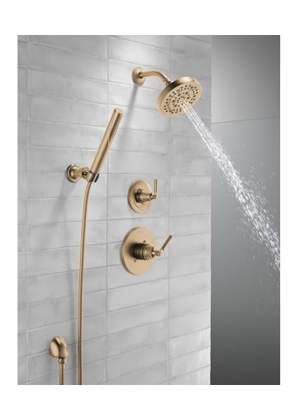 Saylor 3 Ayar Duş Kolu Saptırıcı Kiti, Saptırıcı Valf Kiti, Duş Saptırıcı Kiti, Şampanya Bronz T11835-CZ (Valf Dahil Değildir)