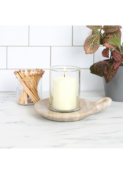 Co-Op El Oyması Mermer Saplı, Bej Tabak, 6" modelleri