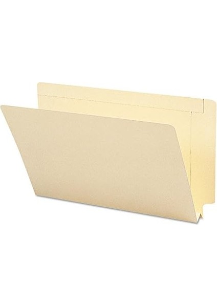 End Tab Dosya Klasörü, Güçlendirilmiş Düz Kesim Tab, 1-1/2 "genişletme, Yasal Boyut, Manila, Kutu Başına 50 (27275)