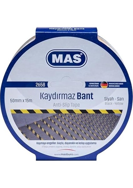 2658 Kaydırmaz Bant, Sarı & Siyah