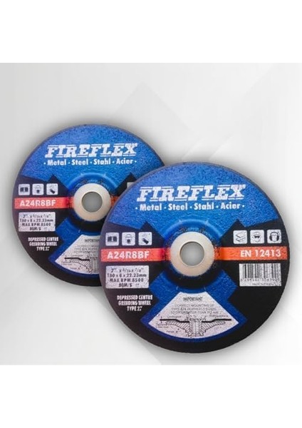 180MM (7”) Taşlama Diski – Metal & Çelik Için Depresli Merkezli Taşlama Taşı, 8500 Rpm, EN12413 Sertifikalı, Endüstriyel Kalite fiyatları