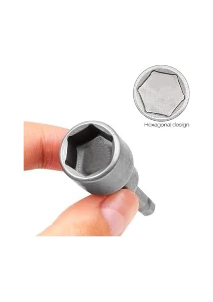 Somun Sökücü Lokma Seti 1/4"vidalı Metrik Adaptör Matkap Ucu 5 Ila 13MM Altıgen Şaft 9 Parça fiyatları