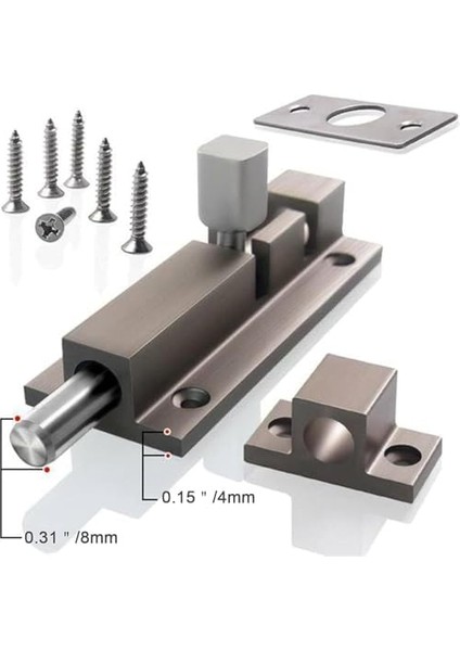 Kapı Kilidi, Ev Güvenliği Için Sürgülü Kapı Pimi, Yatak Odaları, Banyolar, Dolap Depolama Üniteleri ve Evcil Hayvan Kapıları Için Vidalı Kalın Sürgülü Namlu Sağlam Kilit fiyatları