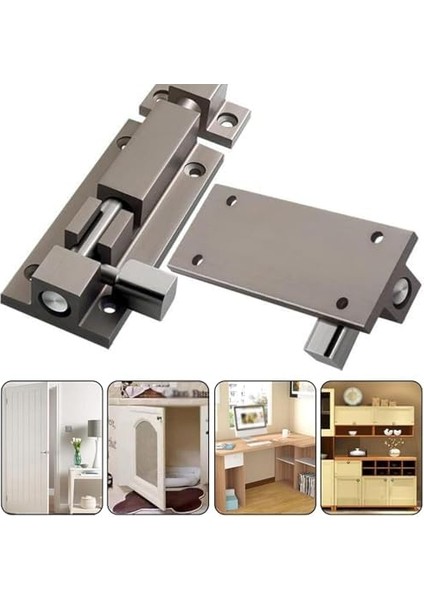 Kapı Kilidi, Ev Güvenliği Için Sürgülü Kapı Pimi, Yatak Odaları, Banyolar, Dolap Depolama Üniteleri ve Evcil Hayvan Kapıları Için Vidalı Kalın Sürgülü Namlu Sağlam Kilit modelleri