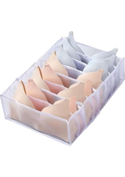 Aee Sütyen Düzenleyici Çekmece Içi Düzenleyici Organizer 8 Bölmeli Şeffaf Beyaz modelleri