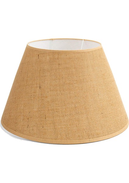 Doğal Jüt Kumaş Konik Masa Tavan Yer Lambası Başlığı 15X25X20