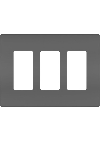 Pass & Seymour Radiant Vidasız Duvar Tabakaları, Dekoratör Rocker Çıkışları Için, 3-Gang, Siyah, RWP263BKCC6