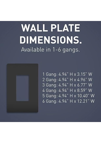 Pass & Seymour Radiant Vidasız Duvar Tabakaları, Dekoratör Rocker Çıkışları Için, 3-Gang, Siyah, RWP263BKCC6 modelleri