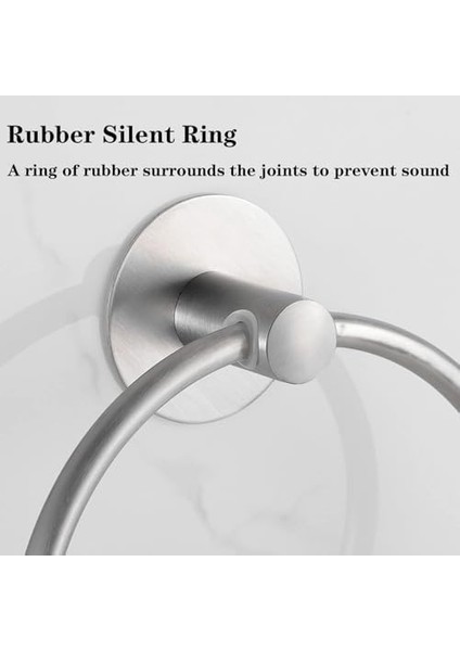 Yapışkanlı Havlu Halkası, Deliksiz Montaj, Paslanmaz Çelik Yapı, Şık ve Modern Tasarım, Mutfak ve Banyo Için Pratik Havlu Askısı fiyatları