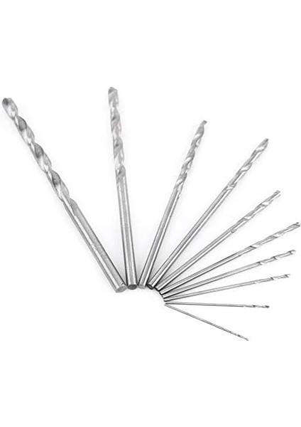 10 Yüksek Hızlı Çelik Matkap Uçları ile El Bükümü Matkap Mini Pim Mengene Döner Ahşap Delme Aletleri