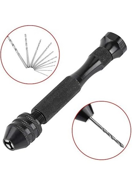 10 Yüksek Hızlı Çelik Matkap Uçları ile El Bükümü Matkap Mini Pim Mengene Döner Ahşap Delme Aletleri fiyatları