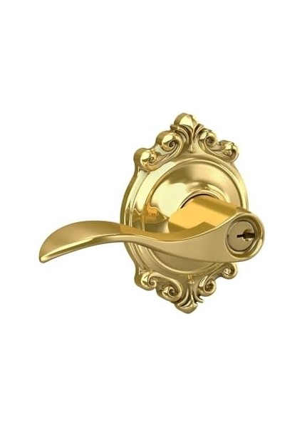 Parlak Pirinç Brookshire Anahtarlı Giriş Kilidi ile Vurgu Kolu