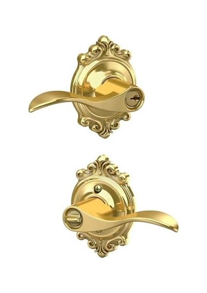 Parlak Pirinç Brookshire Anahtarlı Giriş Kilidi ile Vurgu Kolu fiyatları