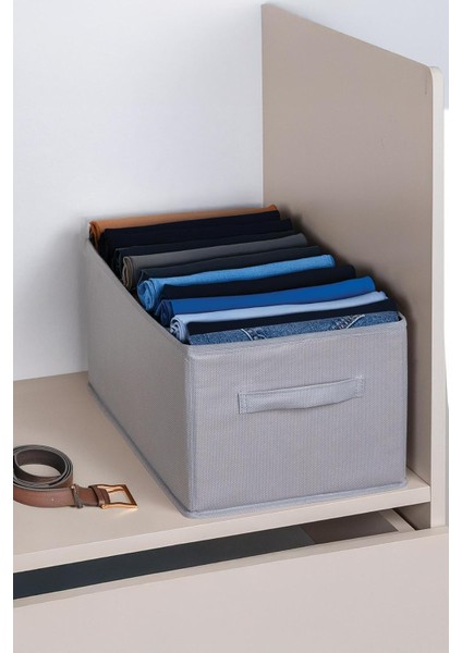 Dolap Içi Pantolon Düzenleyici Saklama Kutusu Organizer (Açık Gri) fiyatları