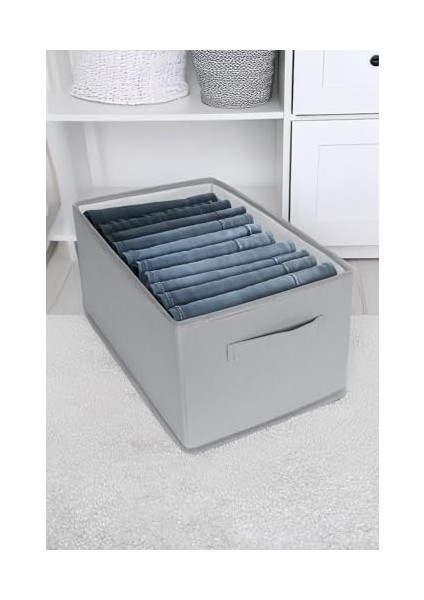 Dolap Içi Pantolon Düzenleyici Saklama Kutusu Organizer (Açık Gri) modelleri