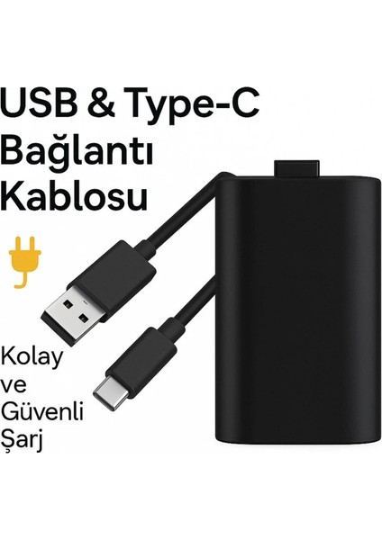 Xbox Series S/x/ One / One S Uyumlu Batarya Şarj Kiti - Play & charge kit modelleri