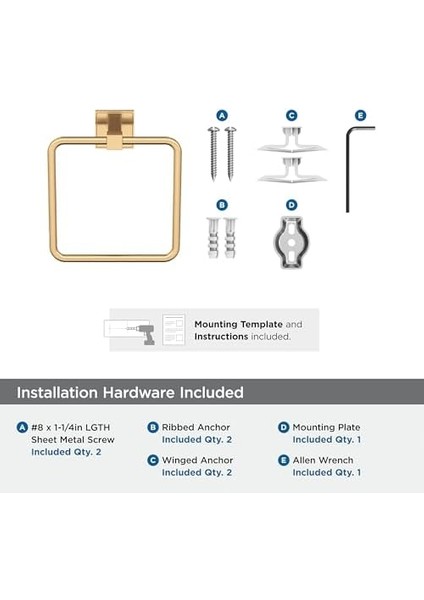 | Havlu Halkası | 7-9/16 Inç (192 Mm) | Şampanya Bronz | Atama | Havlu Tutucu | Banyo Donanımı | Banyo-Aksesuarları modelleri