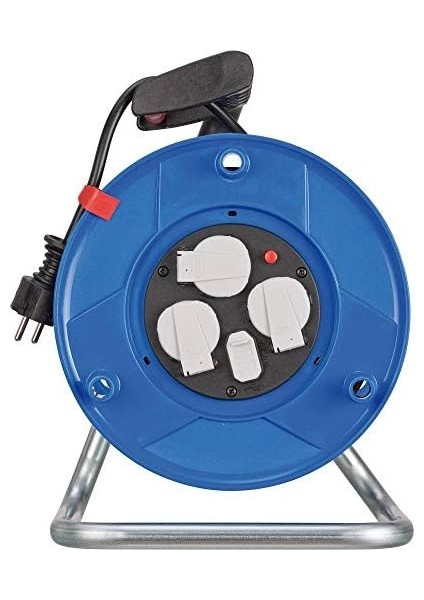 3 Soketli USB Iq Şarj Özellikli Makaralı Kablo 25 M